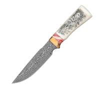 Нож Гефест из мозаичной дамасской стали купить на сайте koval-knife.shop